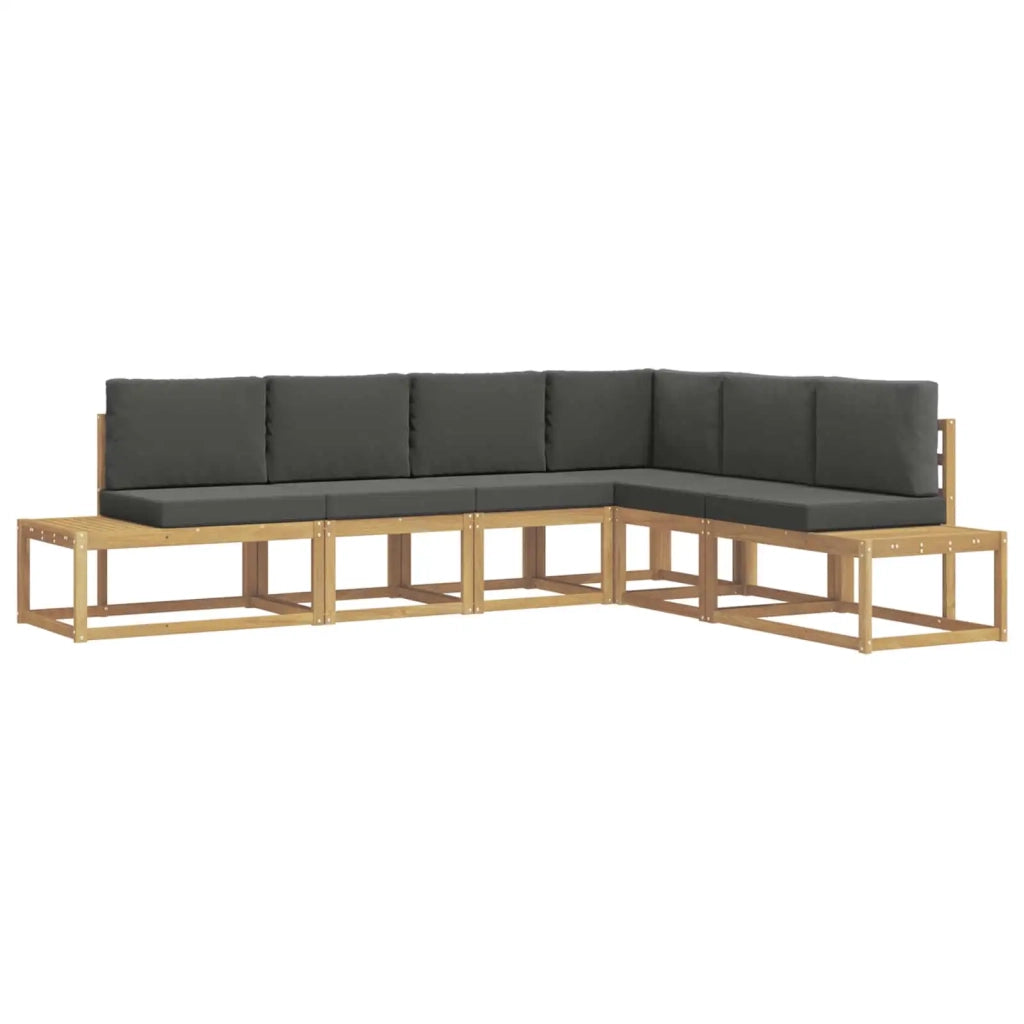 Set di divani da esterno 4 Pezzo Bianco e Antracite Poliestere 3388196