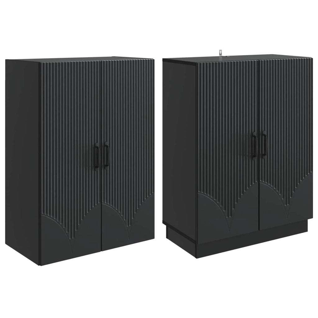 Set di armadi 2 pcs Nero Legno ingegnerizzato 3416782