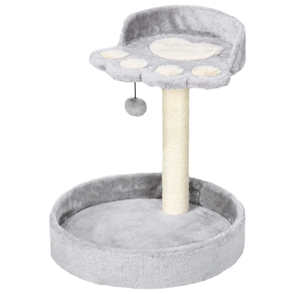 Lettino per Gatti con Tiragraffi ¨C zephmum ¨C Grigio Chiaro 41x41x44 cm