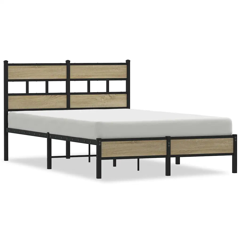 Giroletto senza Materasso-Struttura Letto Rovere Sonoma 120x190cm in Truciolato 820919
