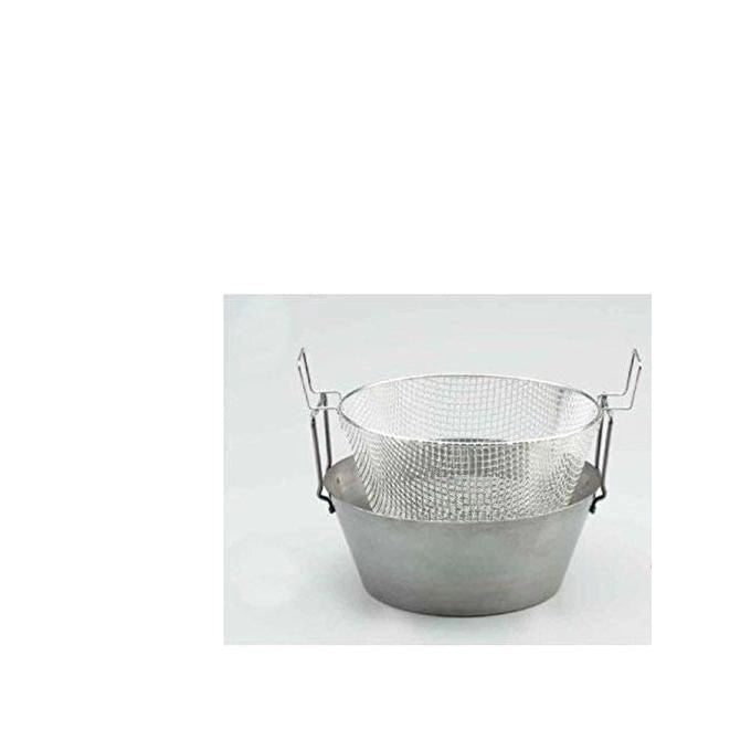 Ilsa ILS360042 Friggitrice con Cestello Ferro Spazzolato e Nichelato 42 cm colore Argento