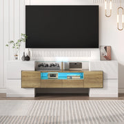 Mobile TV elegante - Zephmum- 145 cm- bianco lucido- LED design moderno