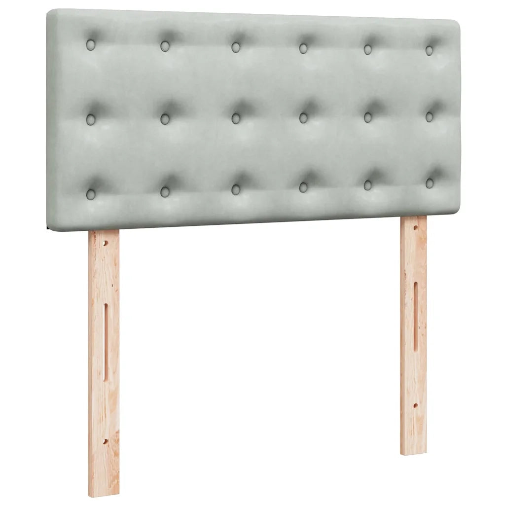 Struttura Letto Pouf con Materasso 90x200 cm in Velluto 3312740
