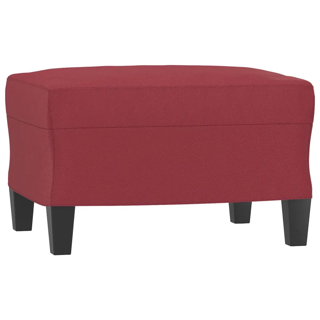 Set di Divani 3 pz con Cuscini Rosso Vino in Similpelle 3201768