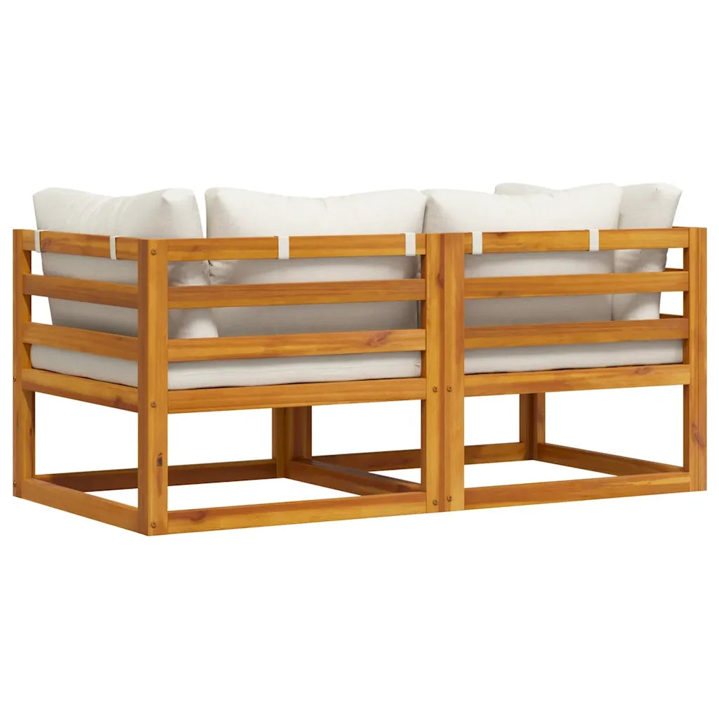 Divani Modulari Angolari 2 pz con Cuscino Bianco Crema 311853