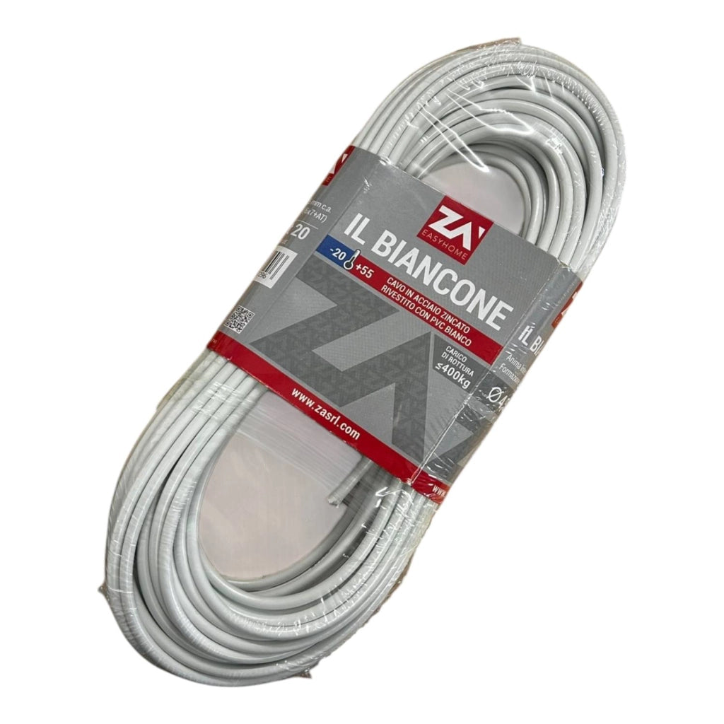 FILO STENDIBIANCHERIA BIANCO 4,5MT 20