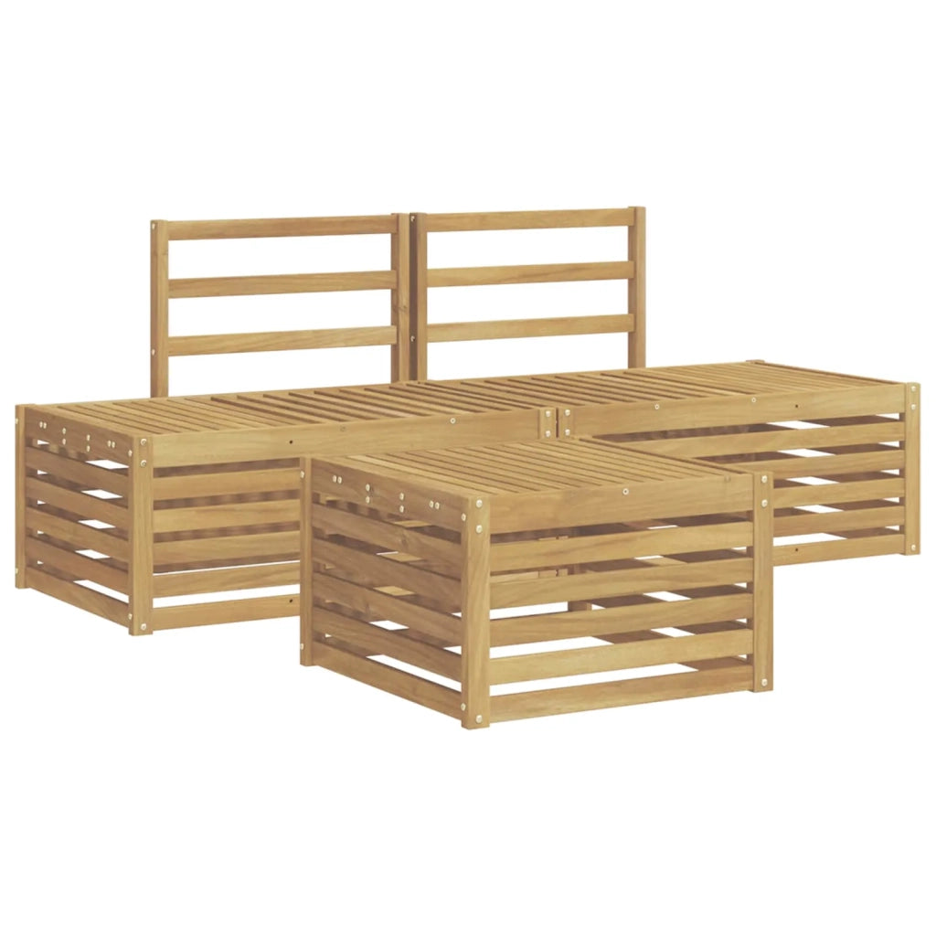 Set di divani da esterno 4 Pezzo Bianco 3392459