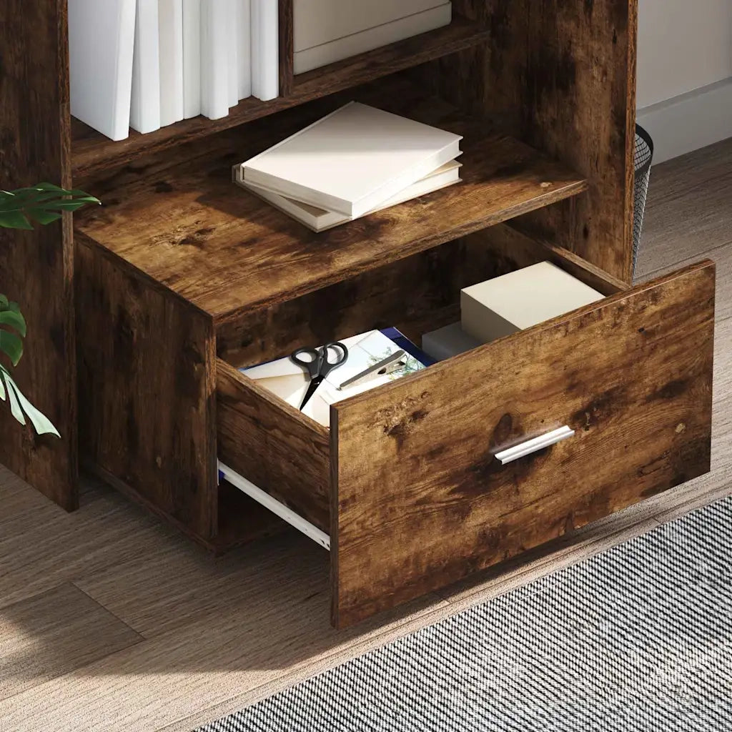 Mobile con Cassetti con ruota Rovere fumé 55 x 45 x 31 cm 869310