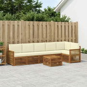 Set divano sezionale con cuscino 6 pcs Naturale e Crema 3384446
