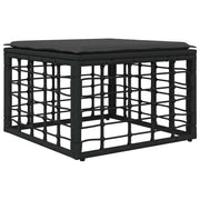 Poggiapiedi da Giardino Nero polyrattan CFW2018849
