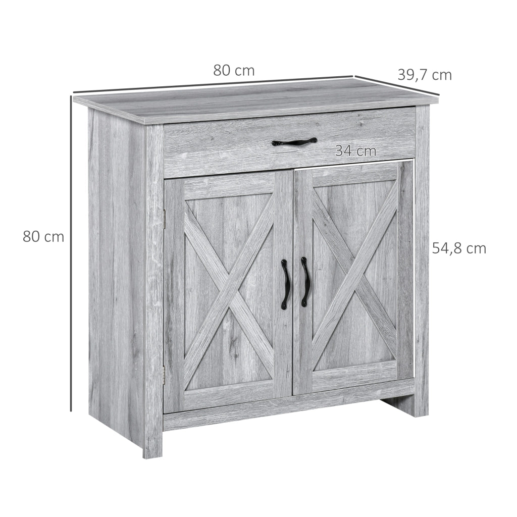 Buffet ¨C zephmum ¨C Legno Effetto Grigio Chiaro 80x39.7x80