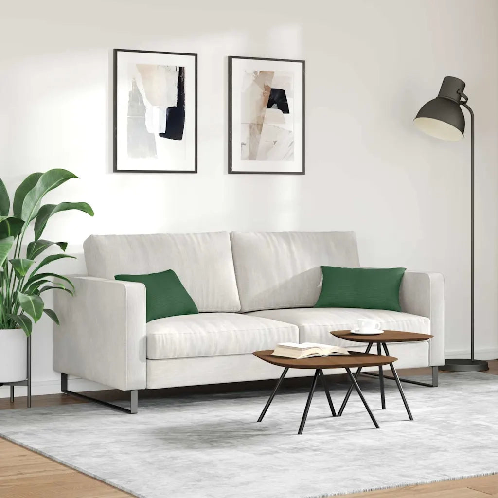 Cuscini da Divano 2 pcs Verde Scuro 50 x 30 cm Tessuto in Cords 42013650