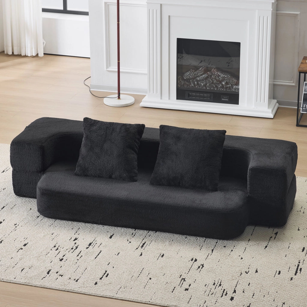 Divano Letto Trasformabile ¨C MINIMAL ¨C Nero