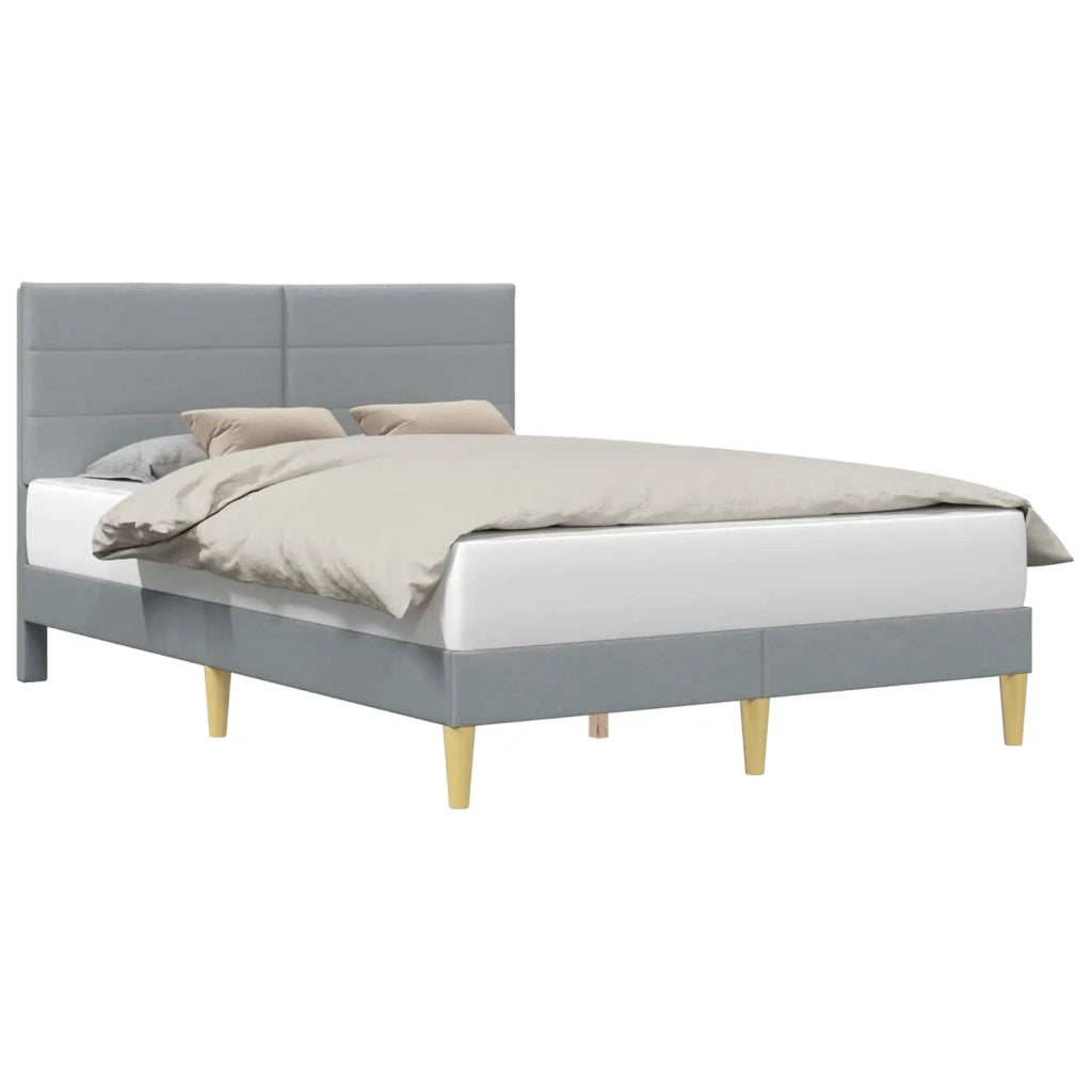 Letto matrimoniale | Letto per adulti | Struttura del letto Grigio Chiaro 160 x 200 cm Tessuto