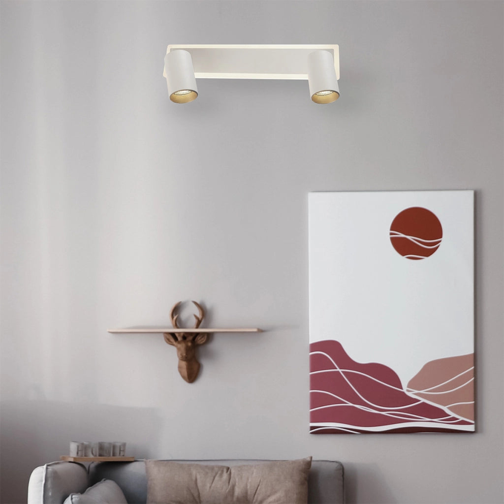 Plafoniera moderna bianca 40cm 2xGU10 LED CCT PARMA