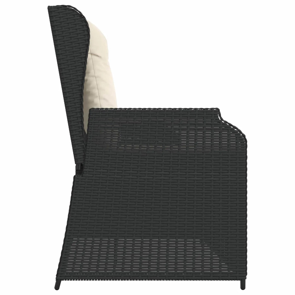 Panchina da giardino Nero polyrattan 3394449