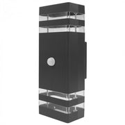 Applique esterna PIR antracite 2xGU10 15W IP44 Ecolight
