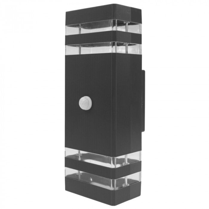 Applique esterna PIR antracite 2xGU10 15W IP44 Ecolight
