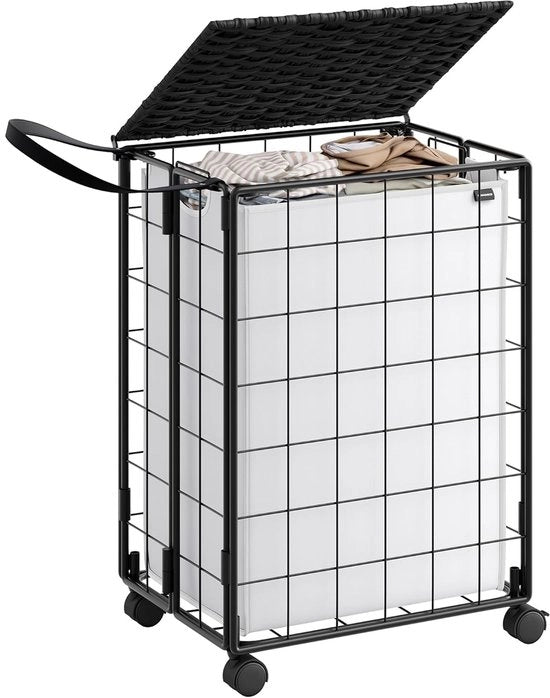 Wasmachine con coperchio - 90 litri - stile boho - 1 pezzo
