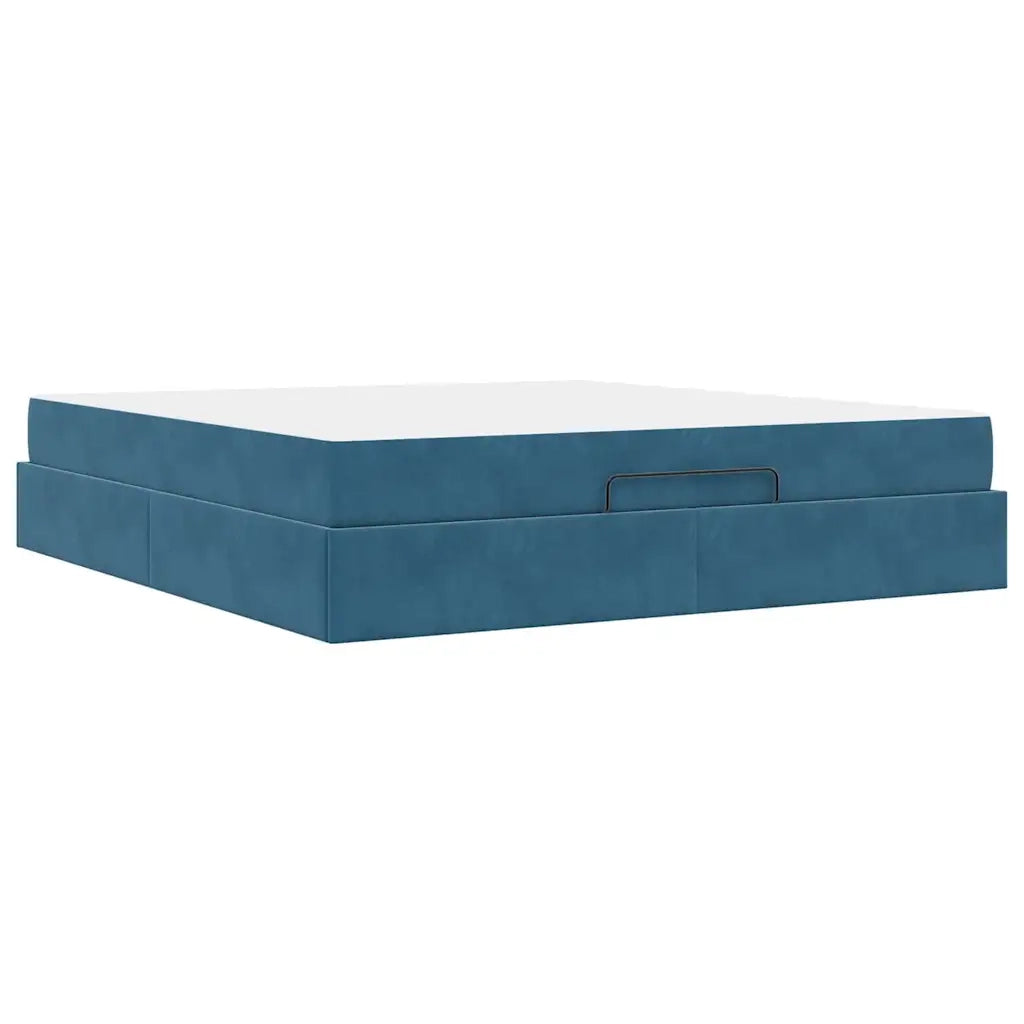 Struttura letto con materasso 2 pcs Blu Velluto 3399580