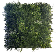 SIEPE ARTIFICIALE MODULARE DA GIARDINO SEMPREVERDE VERTICALE FOGLIE MISTE 1X1 MT