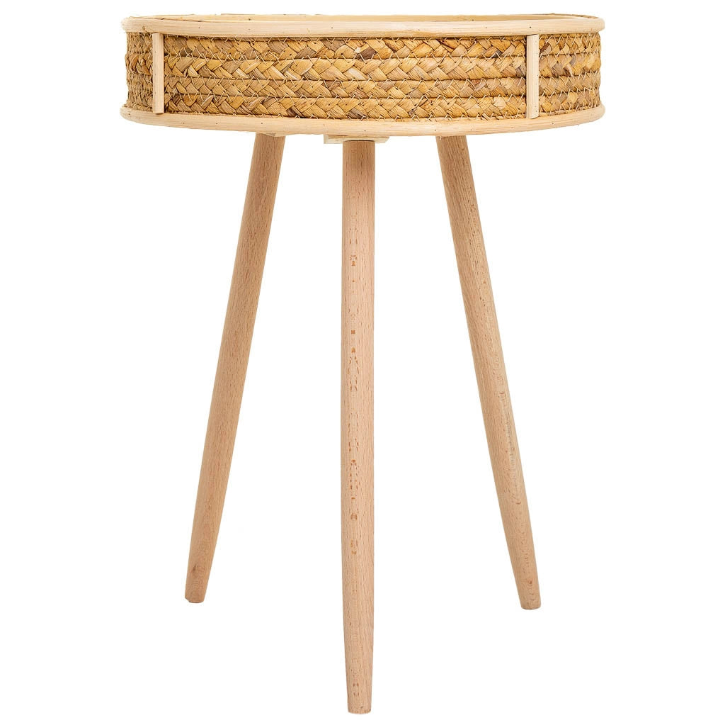 Set di 3 tavolini angolari in bambù e legno marrone