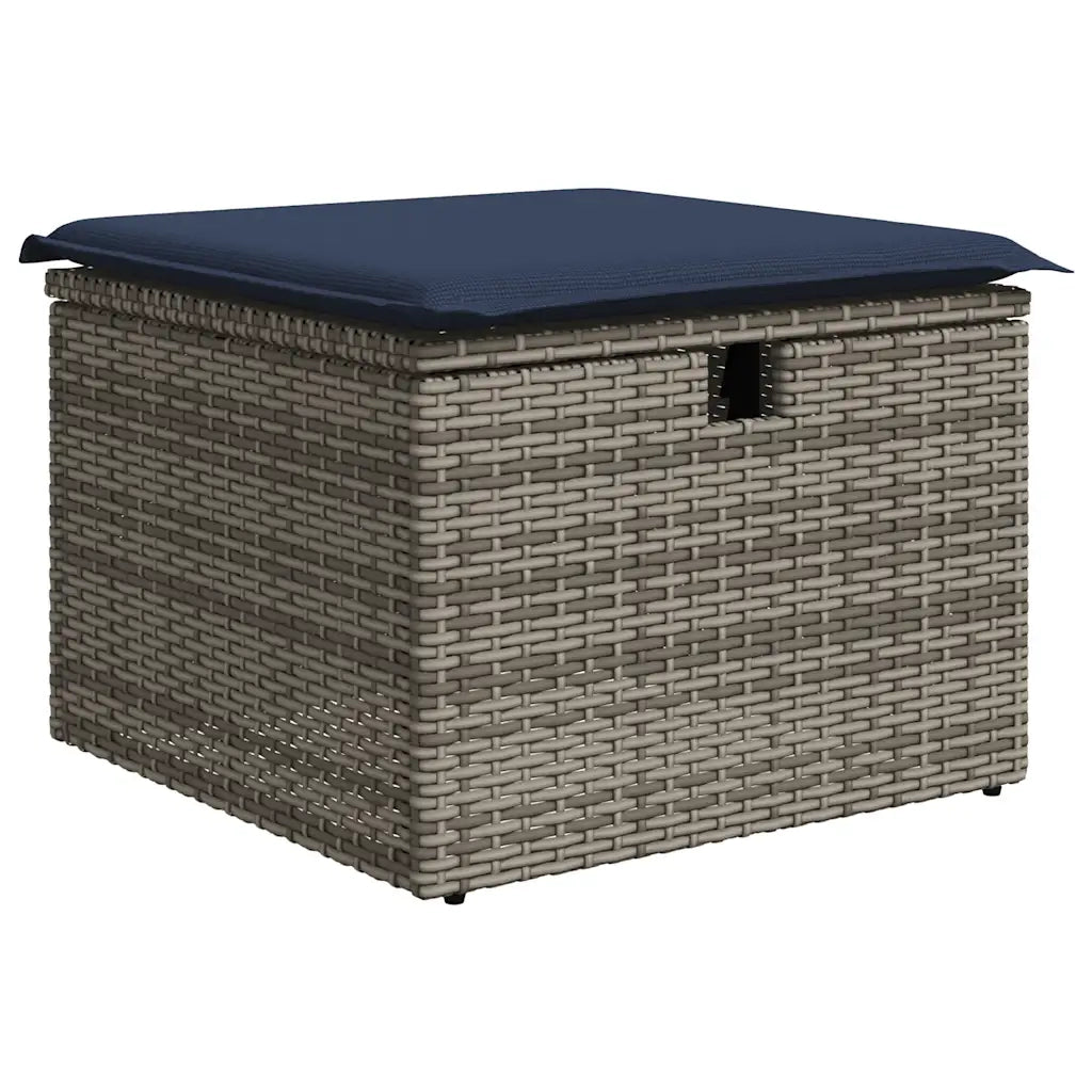 Set Divani da Giardino 7 pz con Cuscini Grigio in Polyrattan 3327176