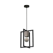 Lampada a sospensione Milagro Ralph E27 60W nera Ø25