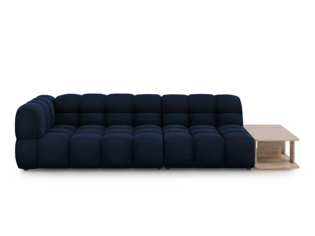 Cosmopolitan Design - Divano modulare destro "Sky" 4 posti in velluto blu reale 