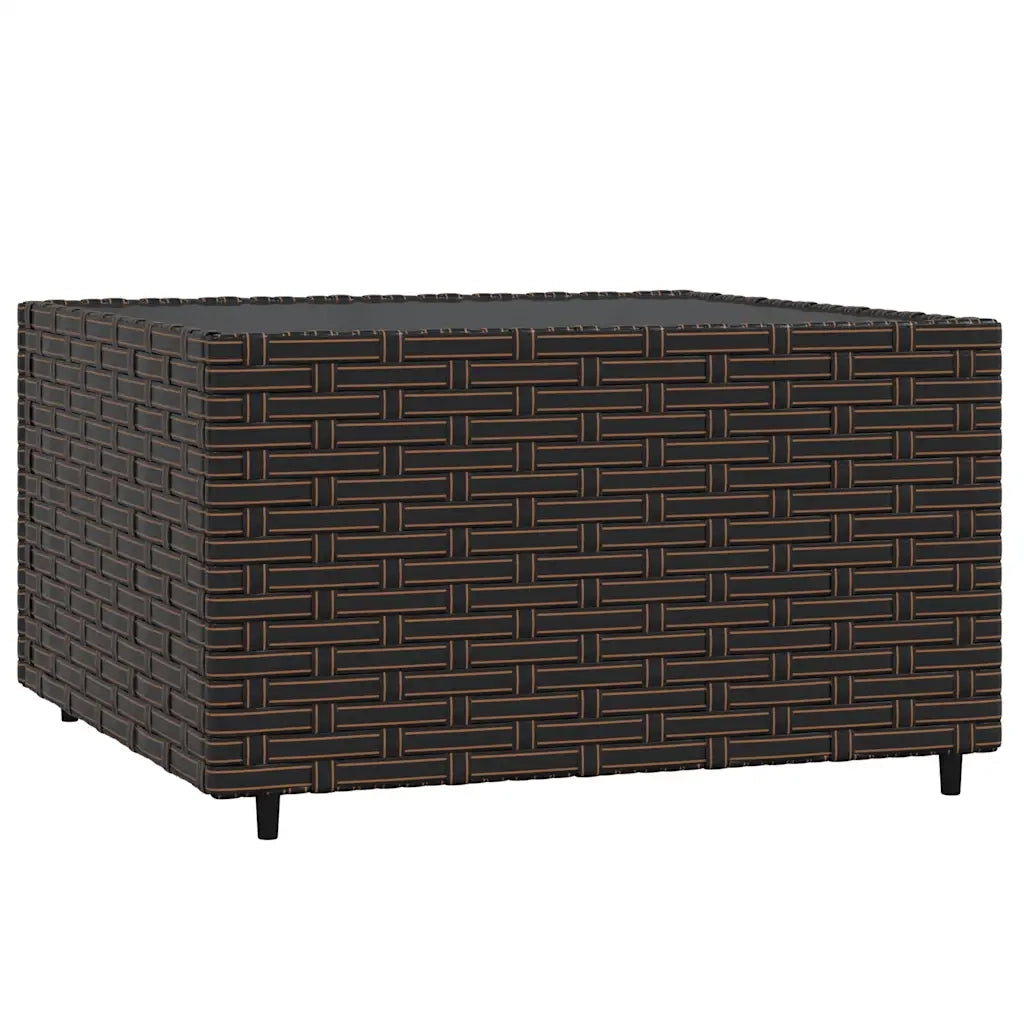 Set Mobili da Giardino 4 pz con Cuscini in Polyrattan Marrone CFW3588352