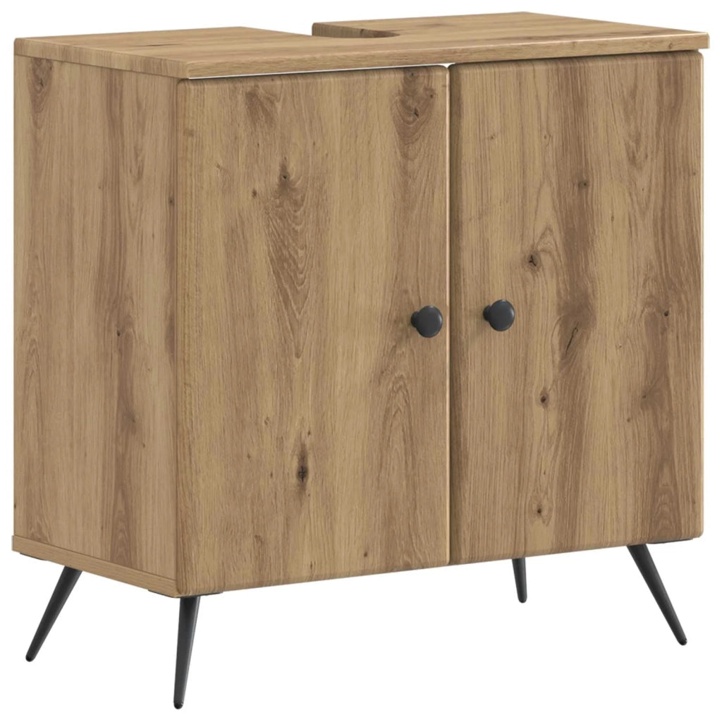 Set di Armadi da Bagno da 2 Pezzi BREDA Rovere Artigianale 3417647