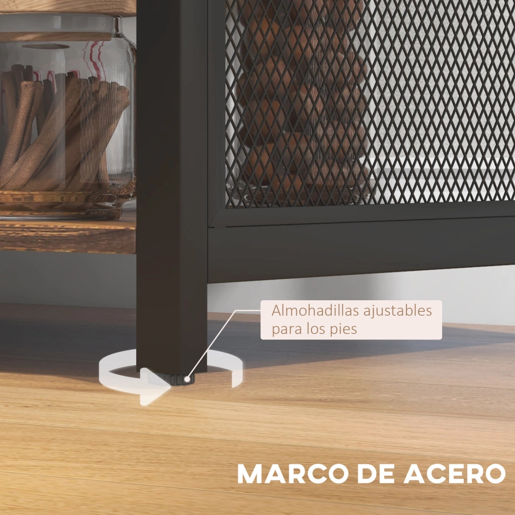 Tavolo da cucina con 6 ripiani ¨C Minimal ¨C 120x40x76 cm marrone