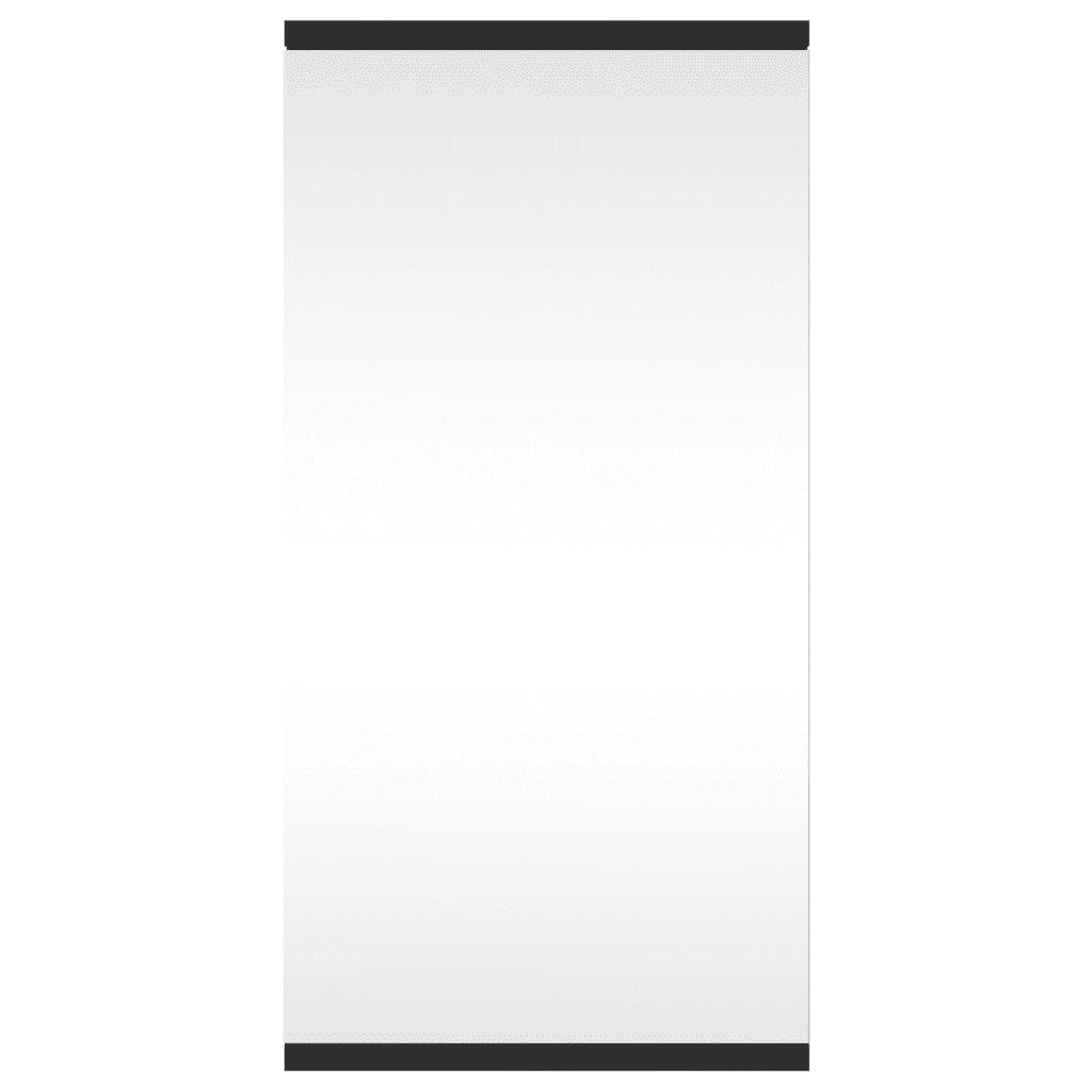 Armadietto Angolare con Specchio da Bagno Nero 30x24x60 cm 357979