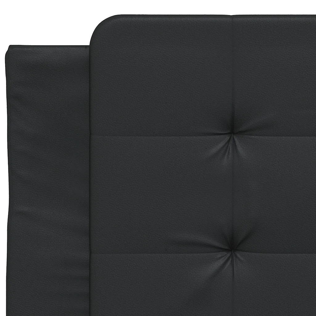 Letto singolo | Letto per adulti | Giroletto senza Materasso Zadar Nero 100x200 cm in Similpelle