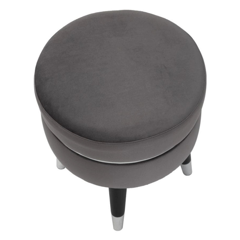Sgabello Paris Grigio/silver cm ø 35x40,5