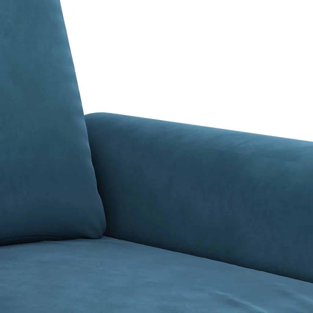Set di Divani 2 pz con Cuscini Blu in Velluto 3202219