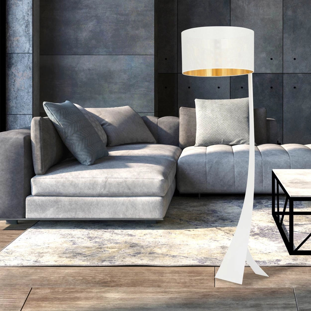 Lampada da terra Emibig Estrella bianco/oro E27 157cm