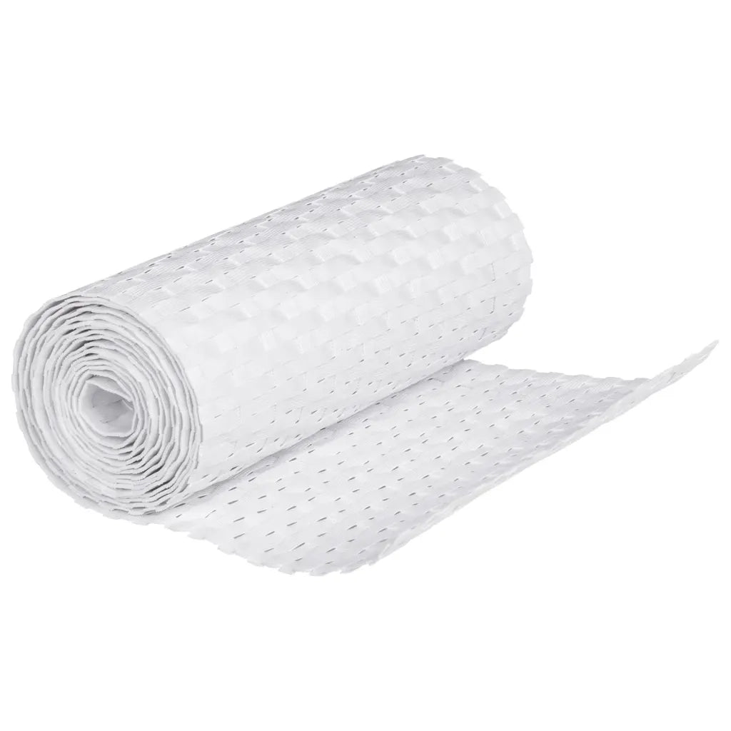 Schermi da Balcone 10 pz | Paravento Bianchi 255x19 cm in Polyrattan