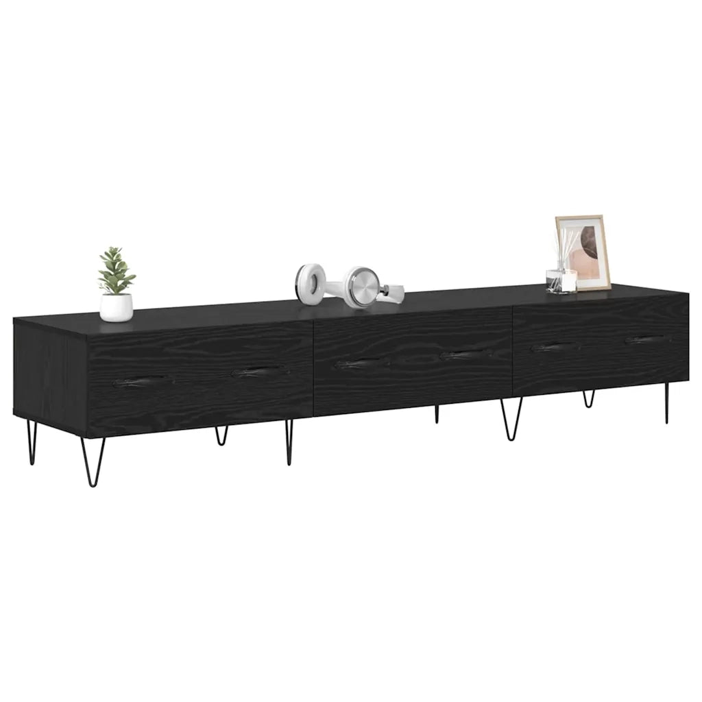 Mobile TV | Armadietto TV | Mobile Porta TV Rovere nero 150 x 36 x 30 cm Legno multistrato