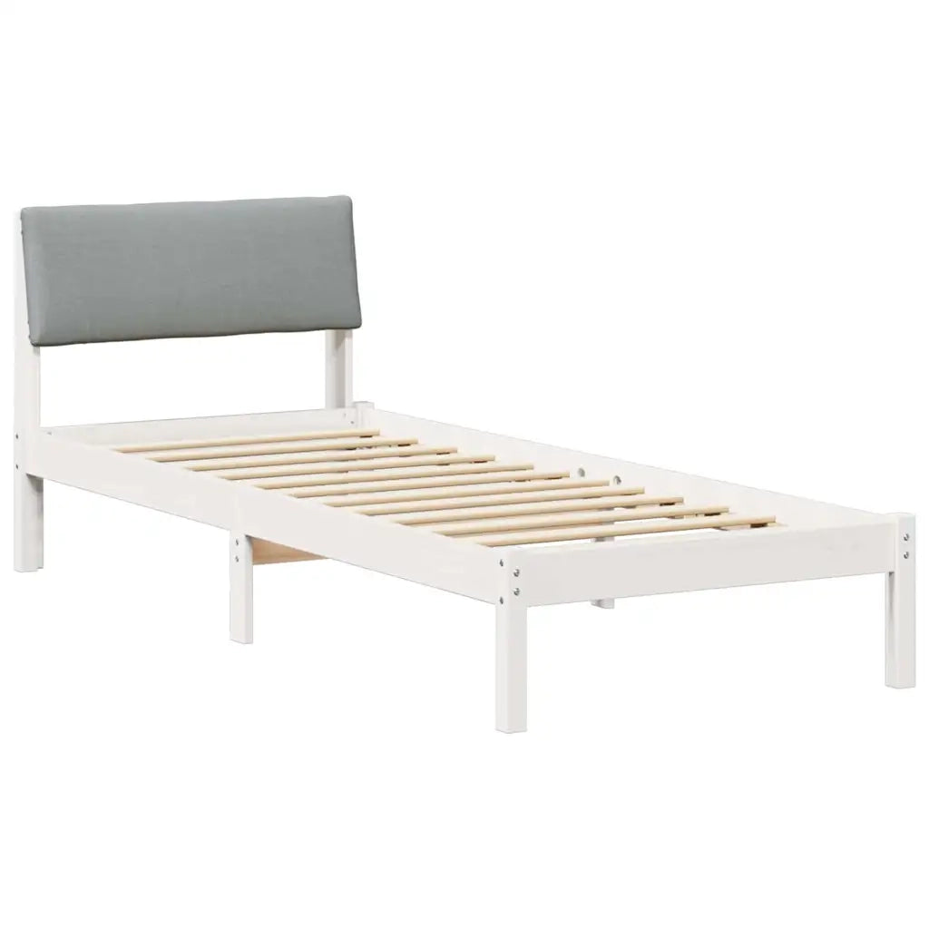 Struttura del Letto Bianco e grigio chiaro 80 x 200 cm 878573