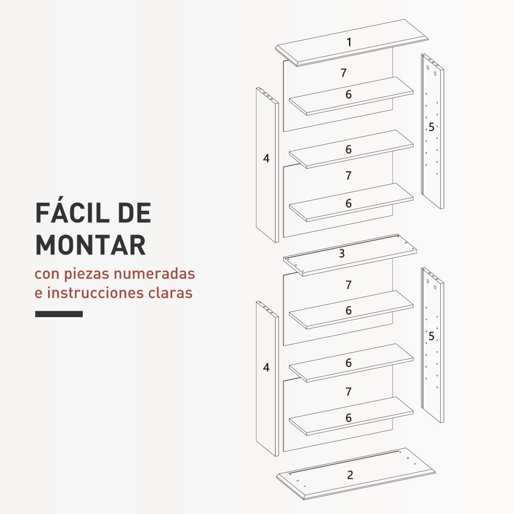 Libreria per CD e DVD ¨C Minimal ¨C Bianco 58x24x126,3 cm