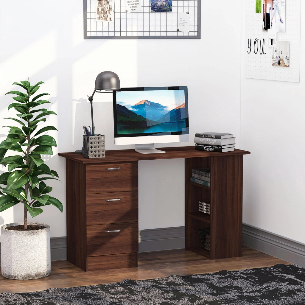 Scrivania con cassetti e ripiani ¨C Xylo ¨C legno 120x50 cm per ufficio e camera