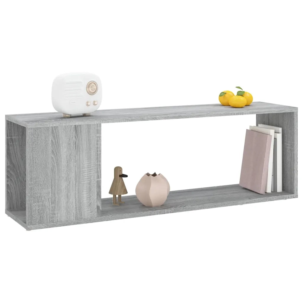 Mobile TV Grigio Sonoma 100x24x32 cm in Legno Multistrato 816036