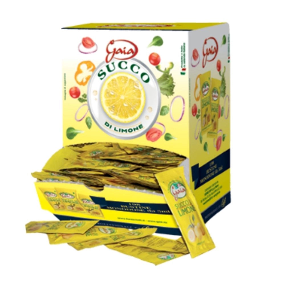 Gaia succo di limone in bustine tre confezione da 198 bustine da 5 ml ciascuna