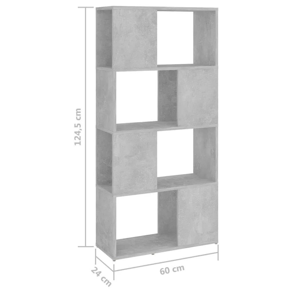 Libreria/Divisorio Grigio Cemento 60x24x124,5 cm 809084