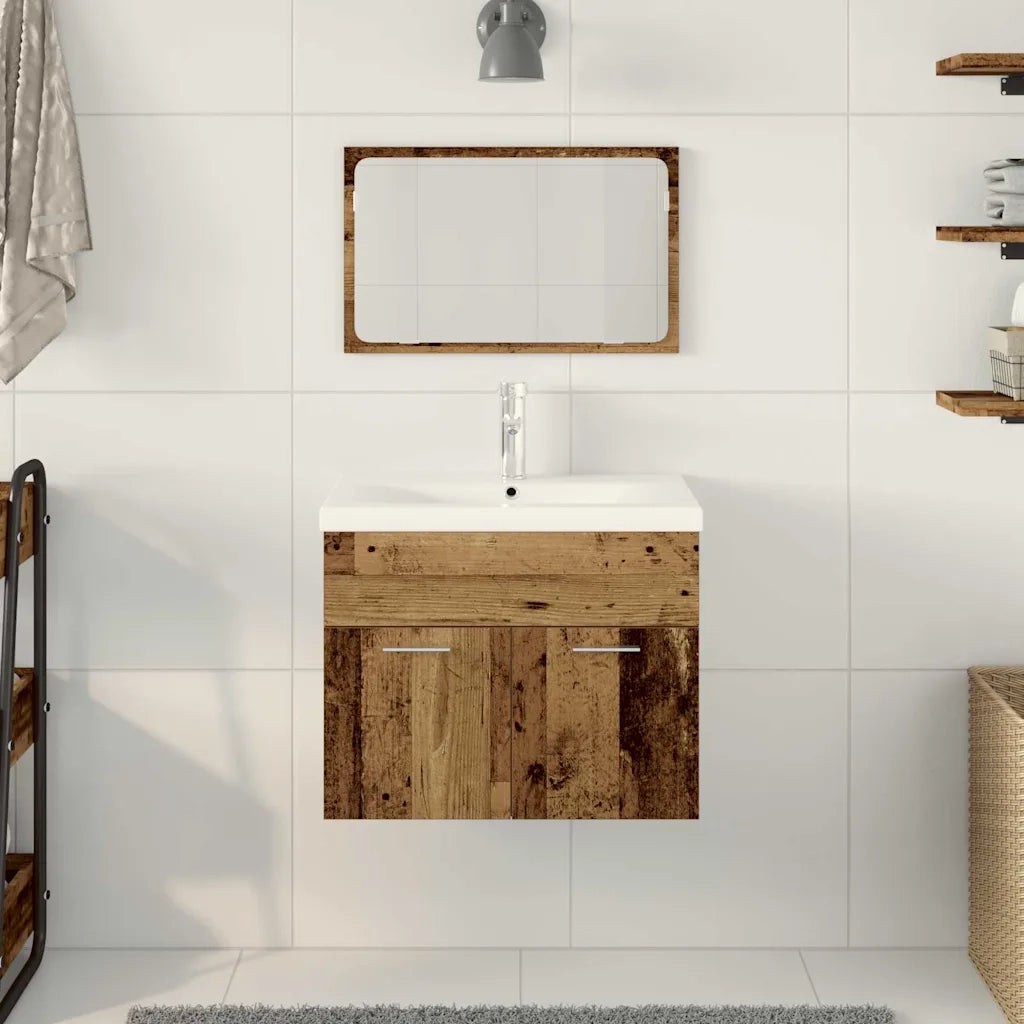 Set di mobili per il bagno Montaggio a parete Legno multistrato 3332530