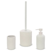 Set accessori bagno 3 pezzi in ceramica bianco soft touch Spring