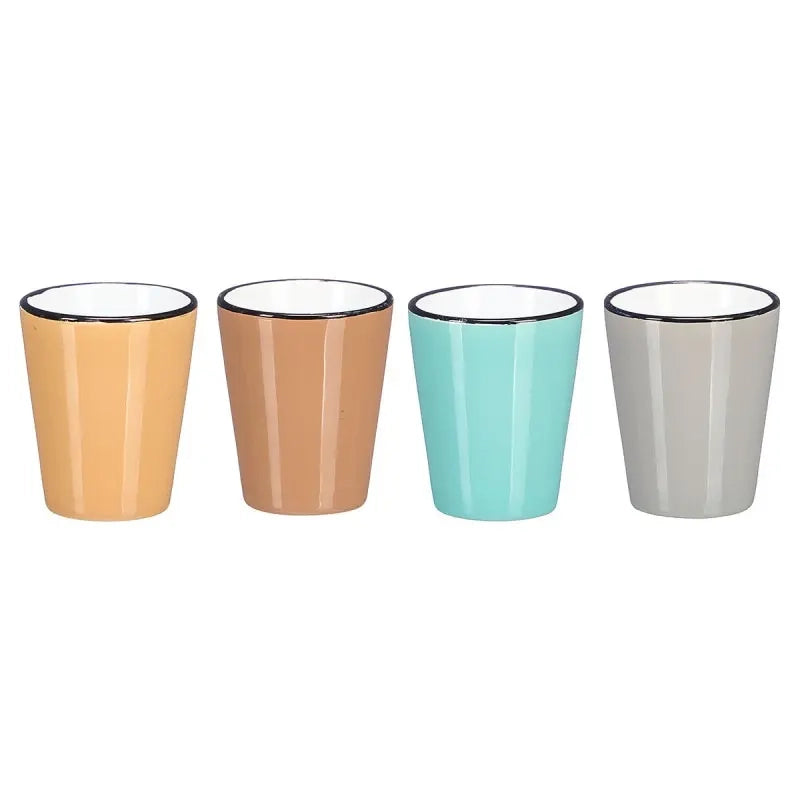 Bicchiere in ceramica 90 ml colori chiari assortiti
