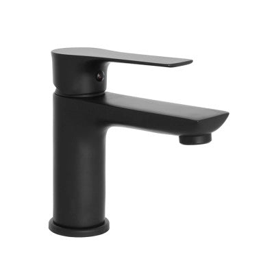 Set miscelatori lavabo bidet e doccia con deviatore Flat nero opaco