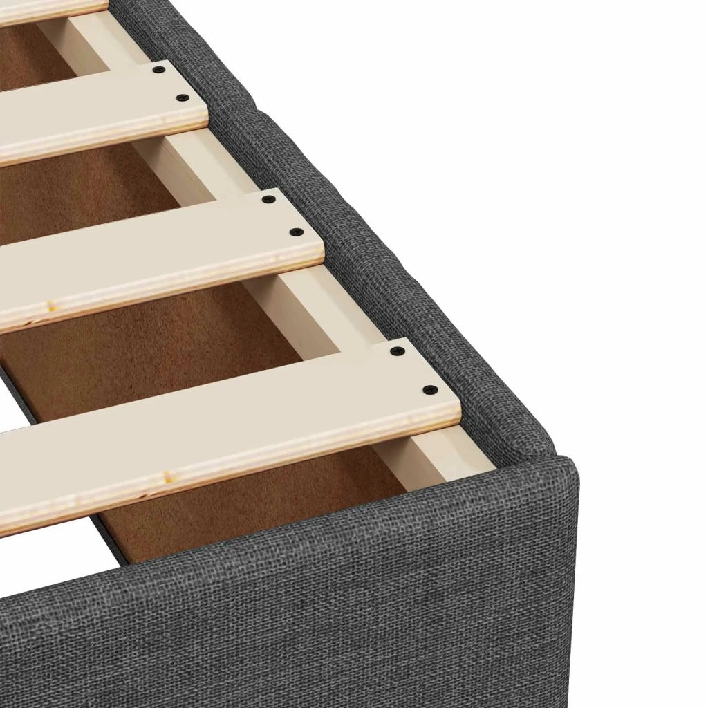 Letto box spring con materasso Grigio Scuro Singolo Tessuto 3454235